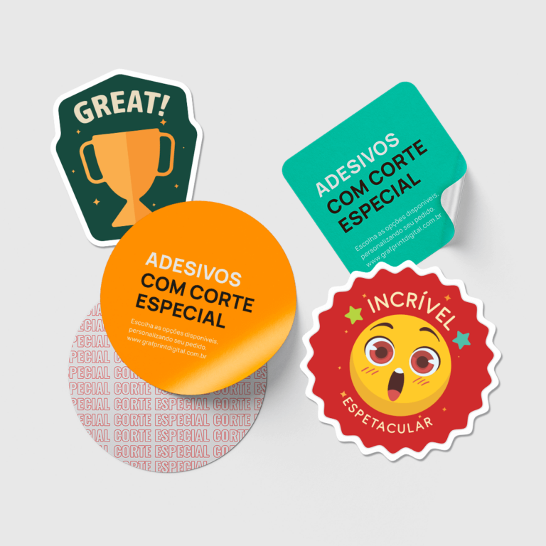 Adesivo Sticker - 100unds apenas R$58,12 - Grafprint